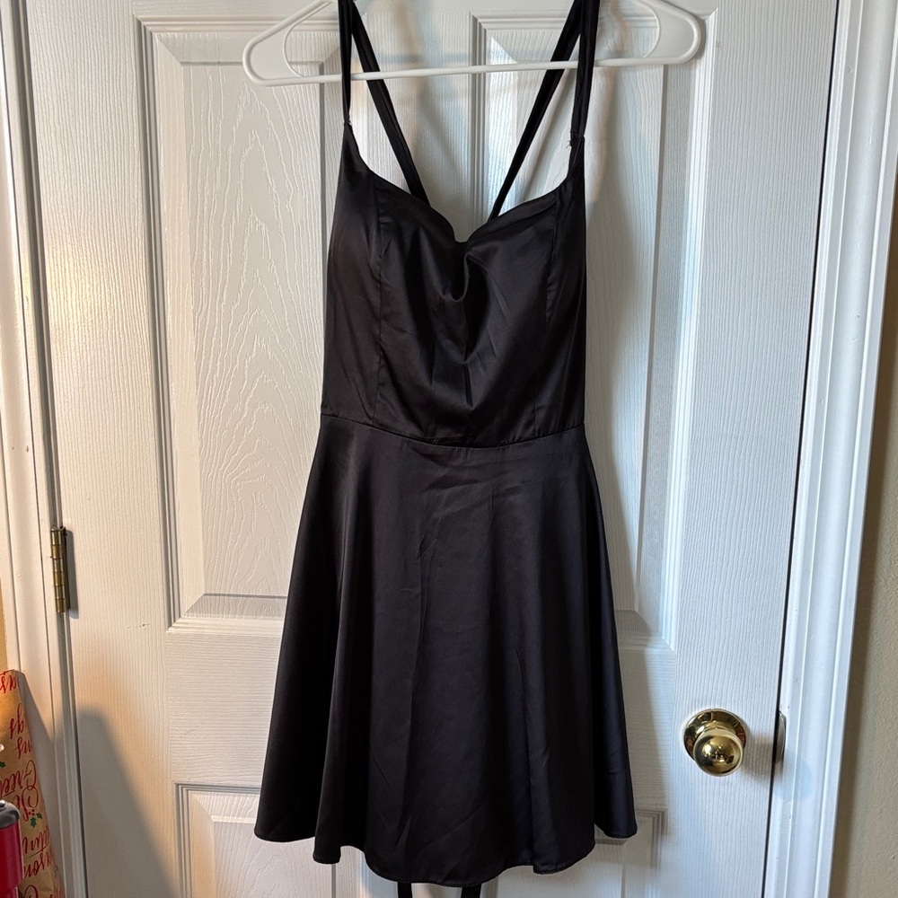 B. Darlin Black Corset-Back Mini Dress with Pockets - 9/10